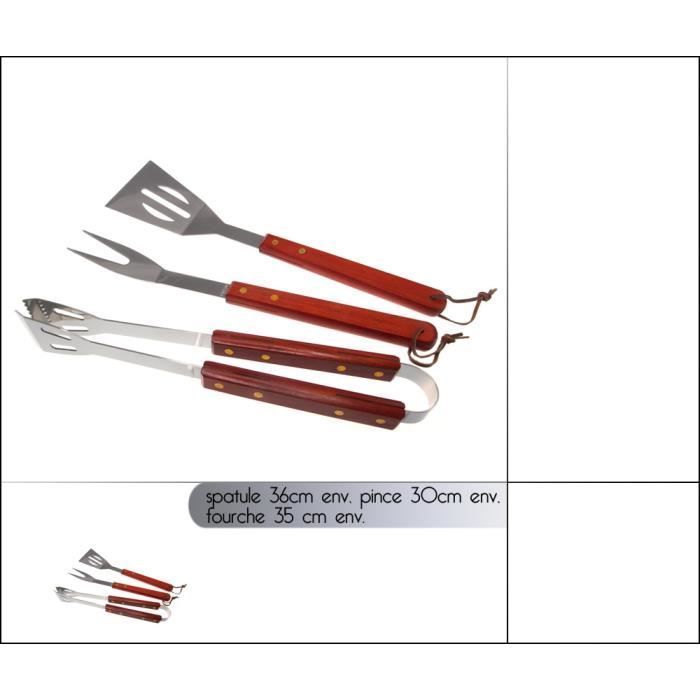 Set di 3 utensili per barbecue