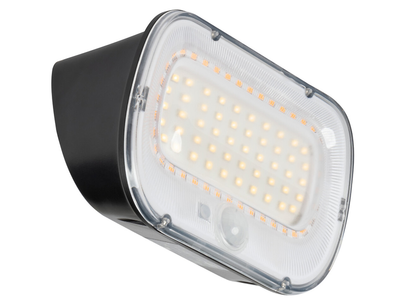 Lampa solarna ścienna KB SLR LED ze zmienną barwą światła czarna