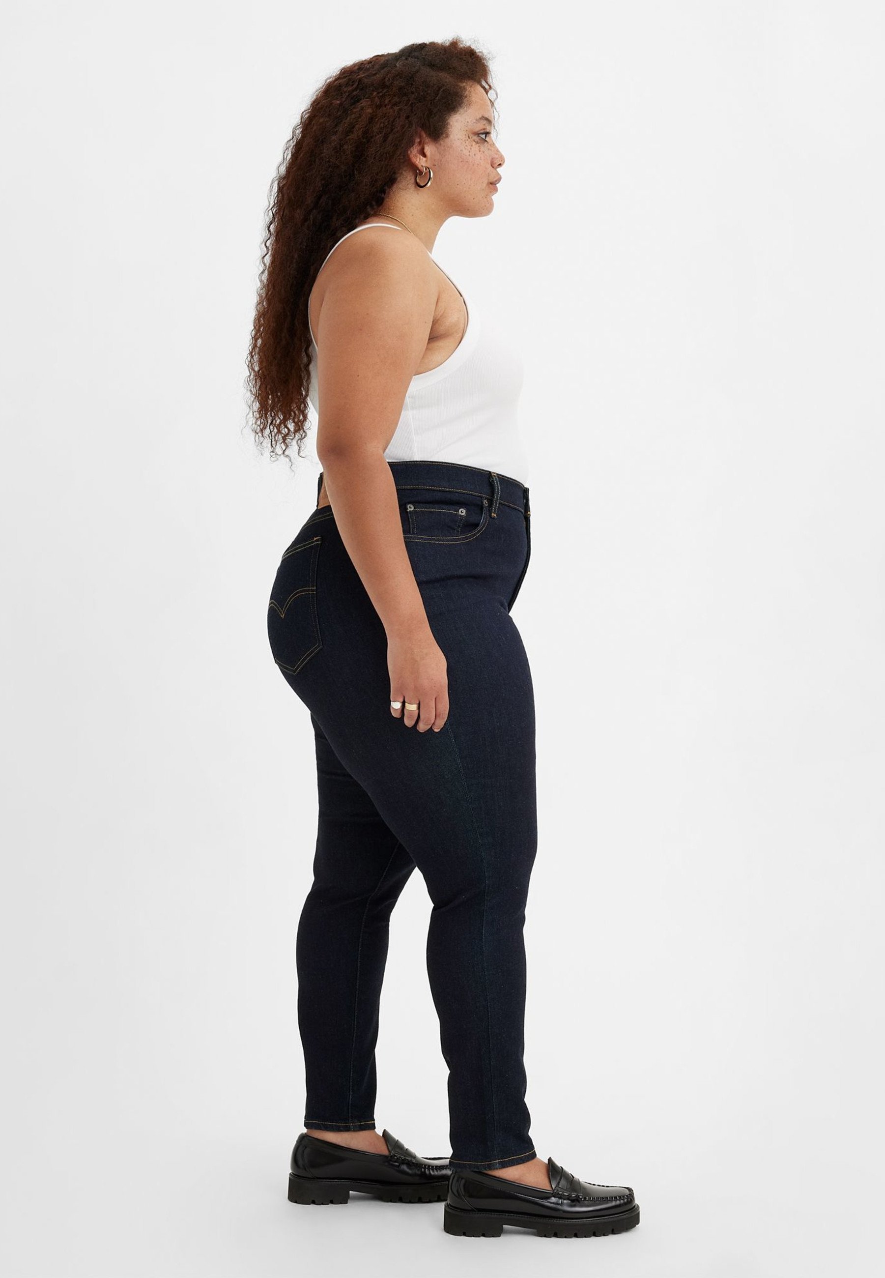 Levi's® Plus 721™ HIGH RISE SKINNY - Skinny Fit jeans - blauwe wave wash