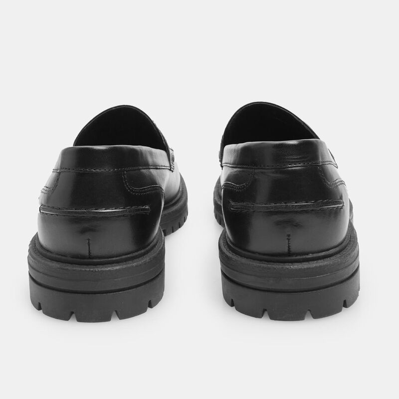 BATA heren leren loafers met profielzool