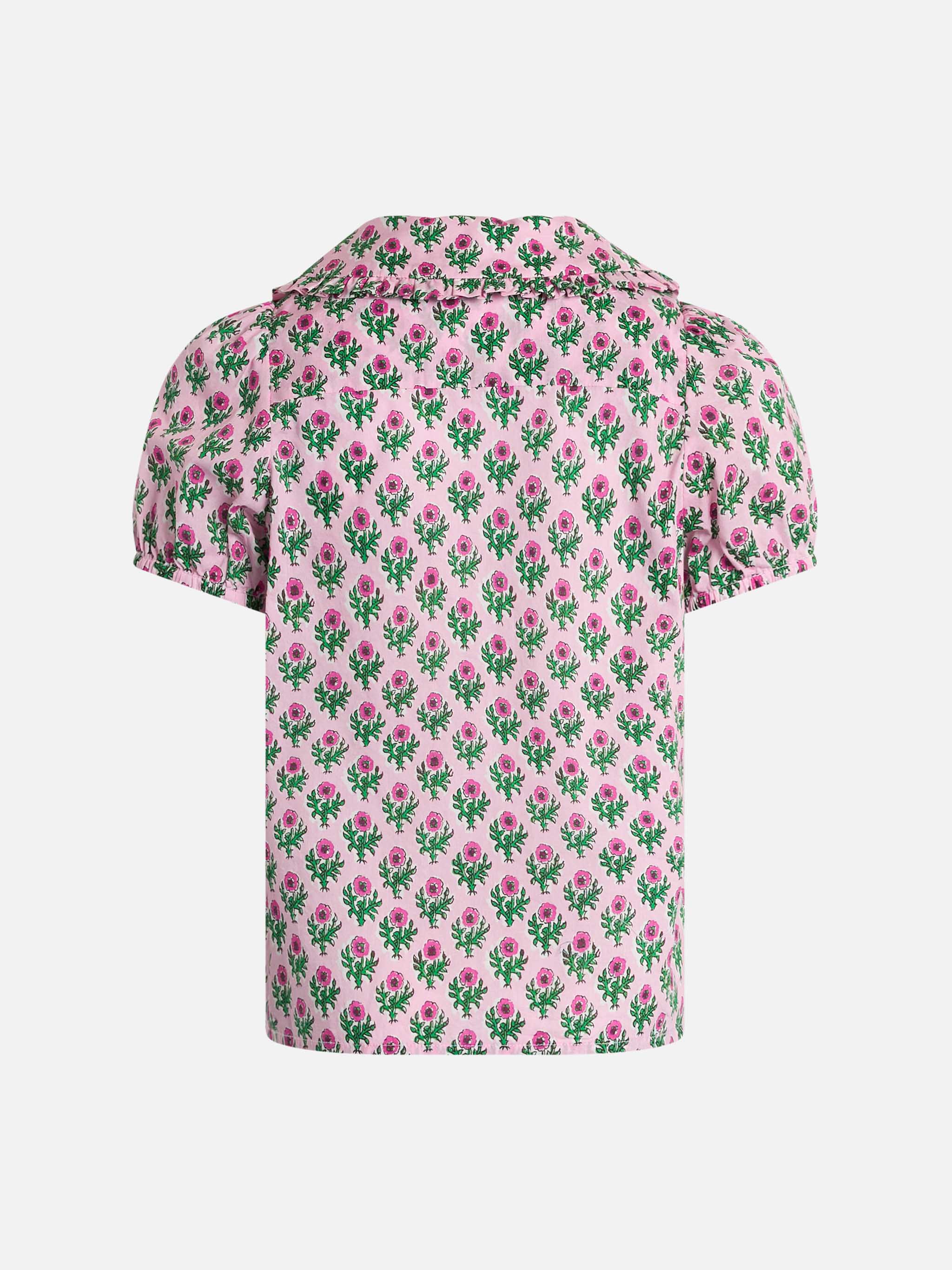 Maglione boxy da bambina Violan Jr con stampa fiori