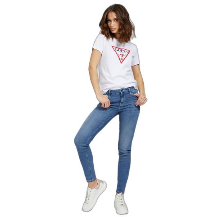 Camiseta Guess Original para mujer - blanco puro - XS