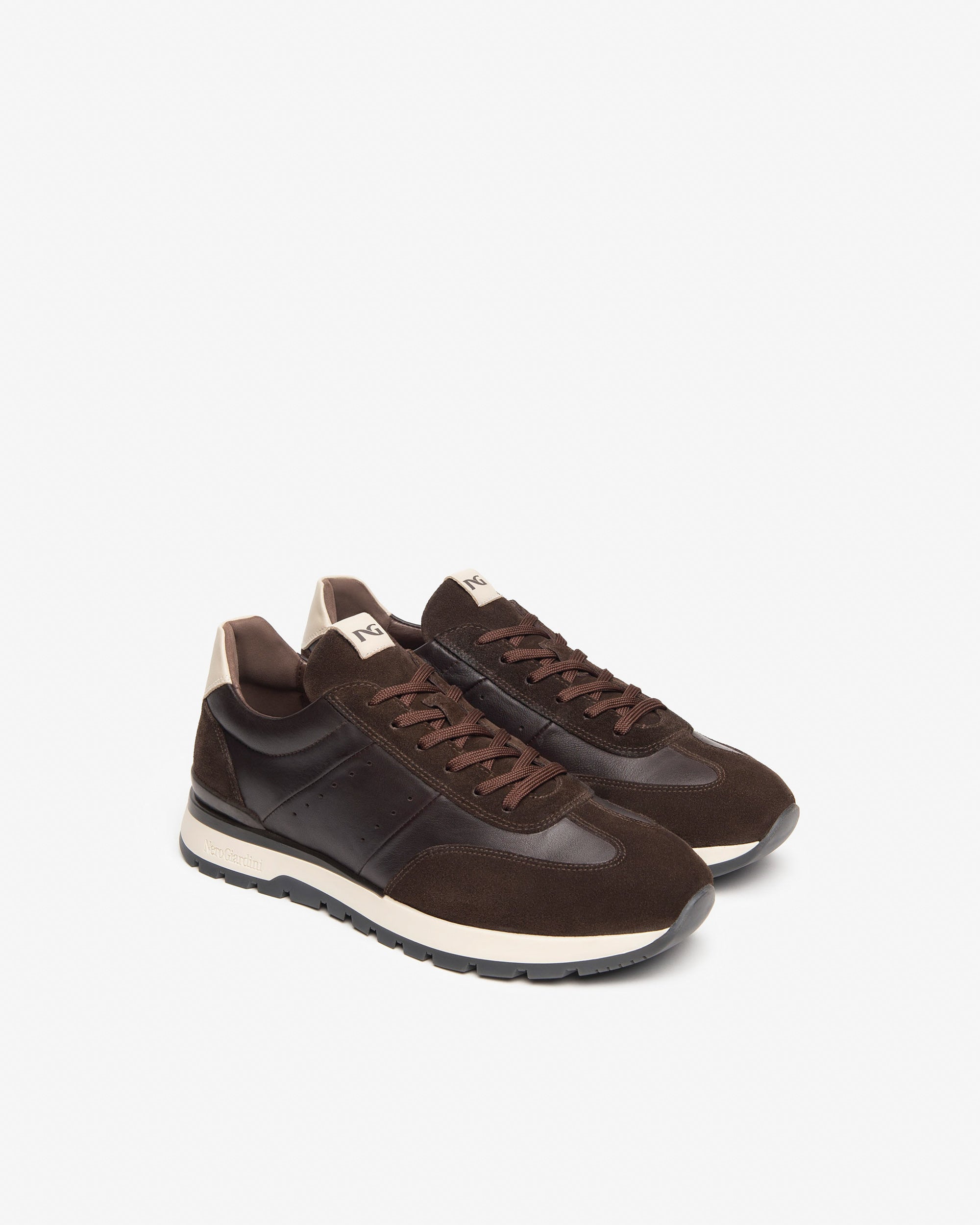 Herren-Sneaker aus Leder und Wildleder
