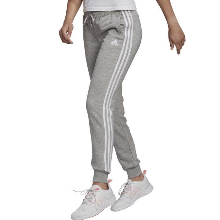 Pantalones deportivos Adidas Essentials French Terry de 3 rayas para mujer - Gris - GM8735