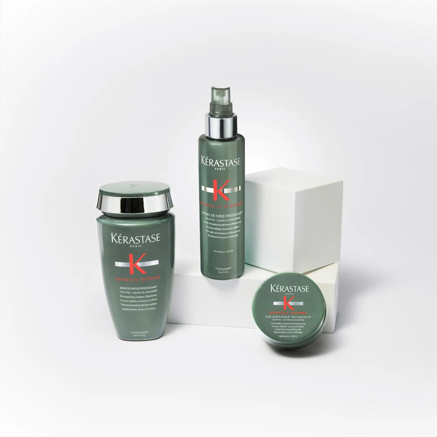 Genesis Homme Bain De Masse Épaississant - Shampoo Ridensificante, Trattamento per Capelli