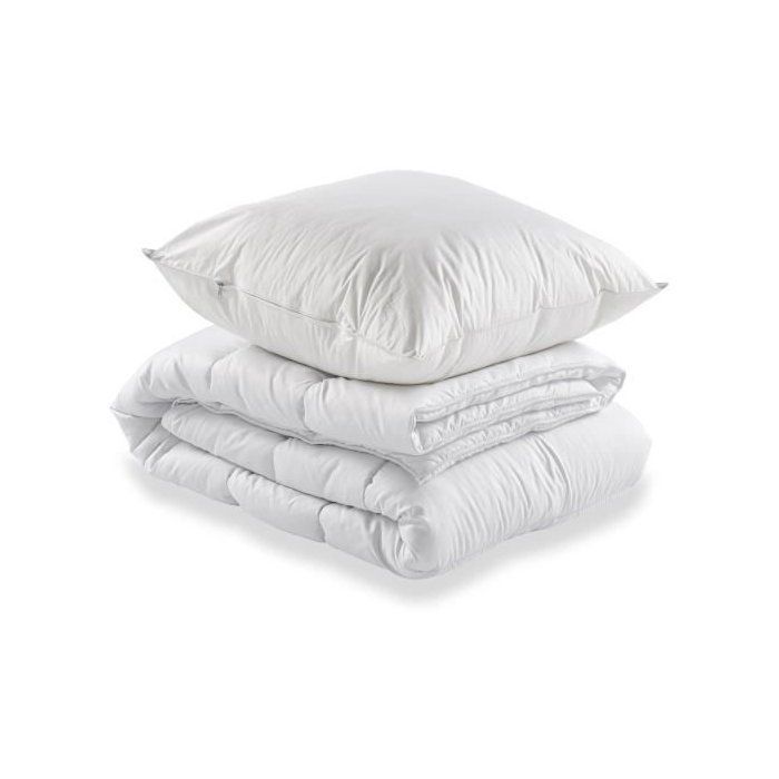 Pack listo para dormir: Colchón de 90x190 cm + Base de cama + Edredón + 1 almohada de 60x60 cm - 14 cm - DEKO DREAM TOP