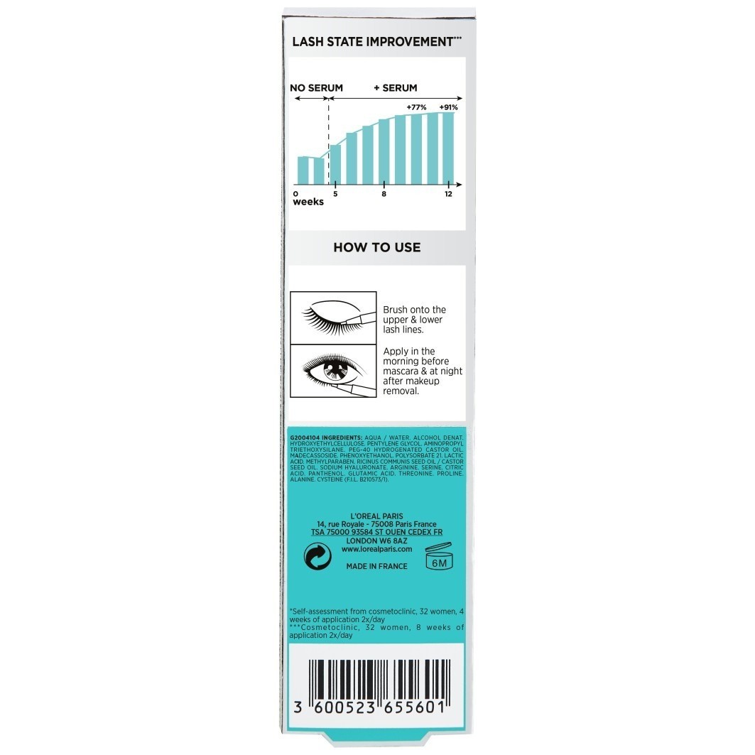 „L'Oréal Paris Eyelash Care“ kliniškai patikrintas blakstienų serumas – 1,4 ml