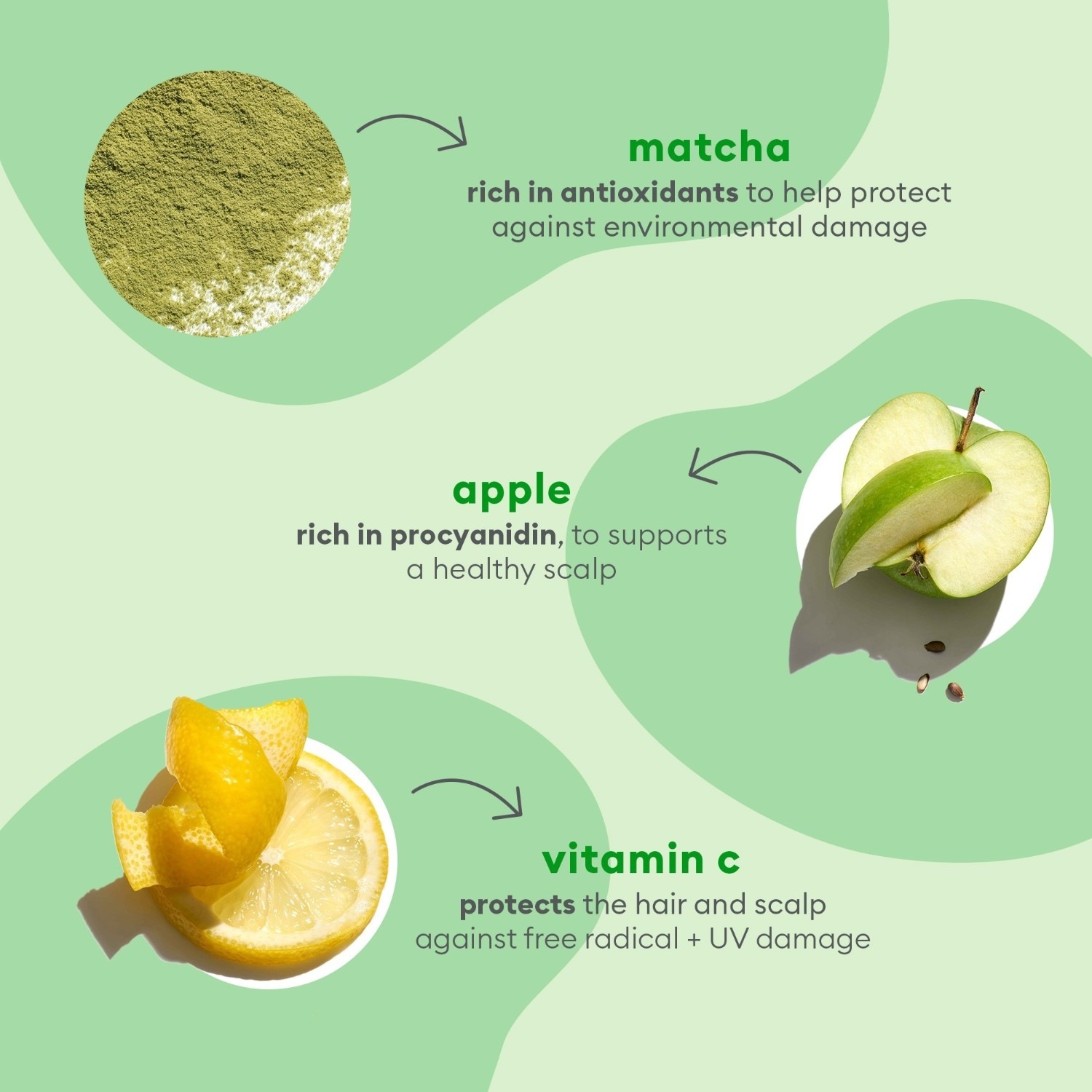 Briogeo Superfoods™ Шампон за косу са укусом матче и јабуке – 369 мл
