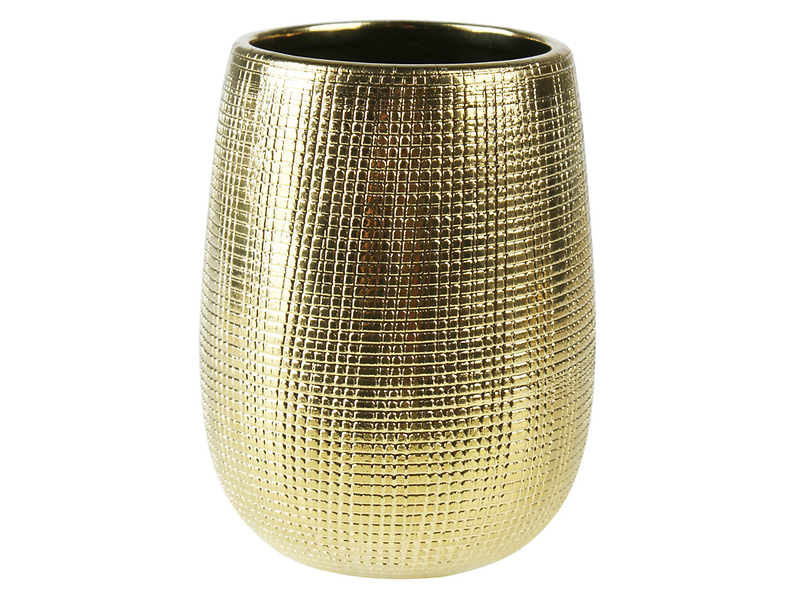 Kubek na szczoteczki do zębów ceramiczny Midas złoty