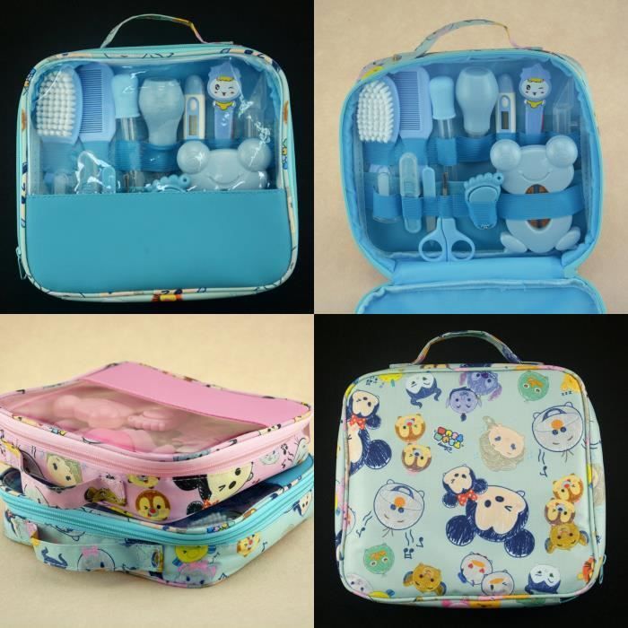 Kit de cuidado y salud para bebés de 13 piezas - Artículos de aseo esenciales - Azul