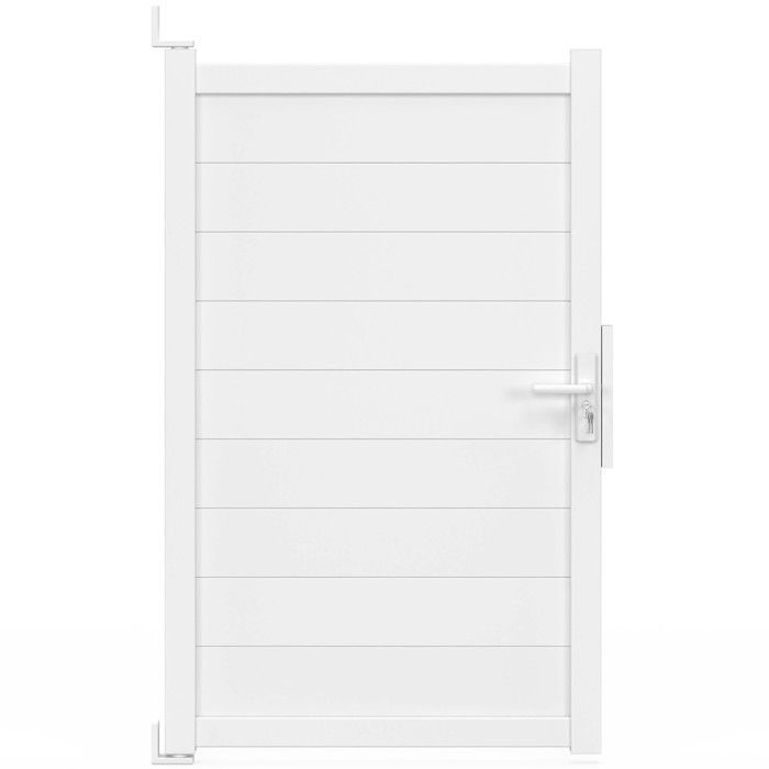 IDMARKET Portillon 100x160 cm en aluminium blanc