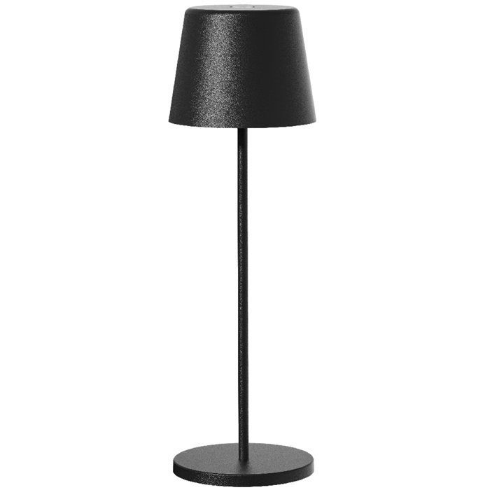Lampada da tavolo wireless - LUMISKY - KELLY BLACK - Alluminio nero - LED bianco dimmerabile - Ricaricabile - H38 cm