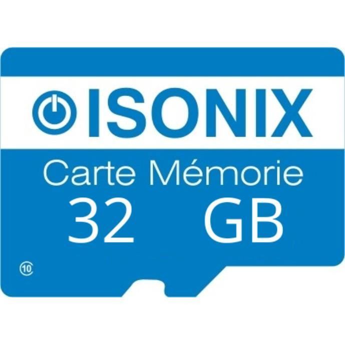 Micro-SD-Speicherkarte – ISONIX – 32 GB – Klasse 10 – Inkl. Adapter – Blau