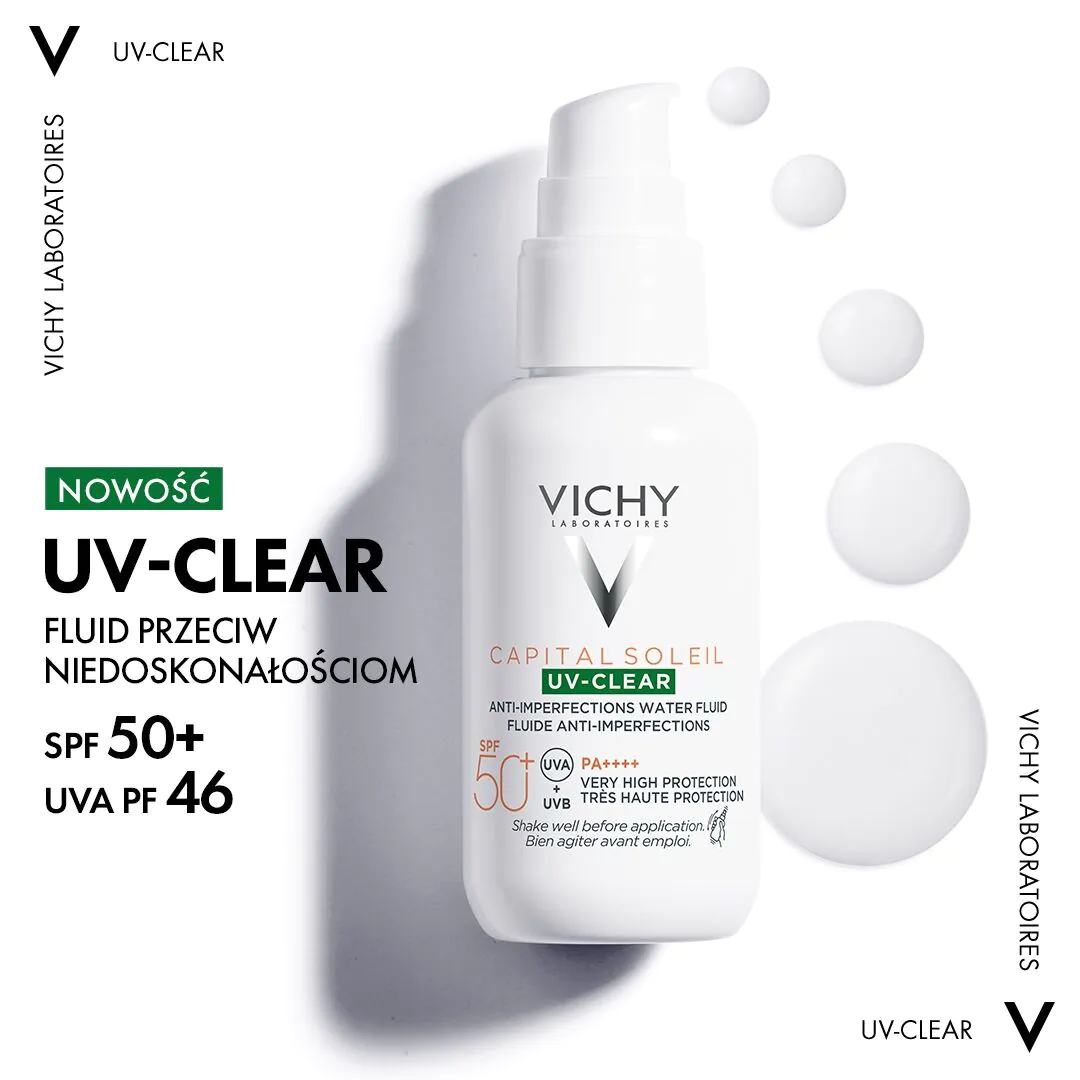 Vichy Capital Soleil Uv Clear Fluid przeciw niedoskonałościom SPF50+