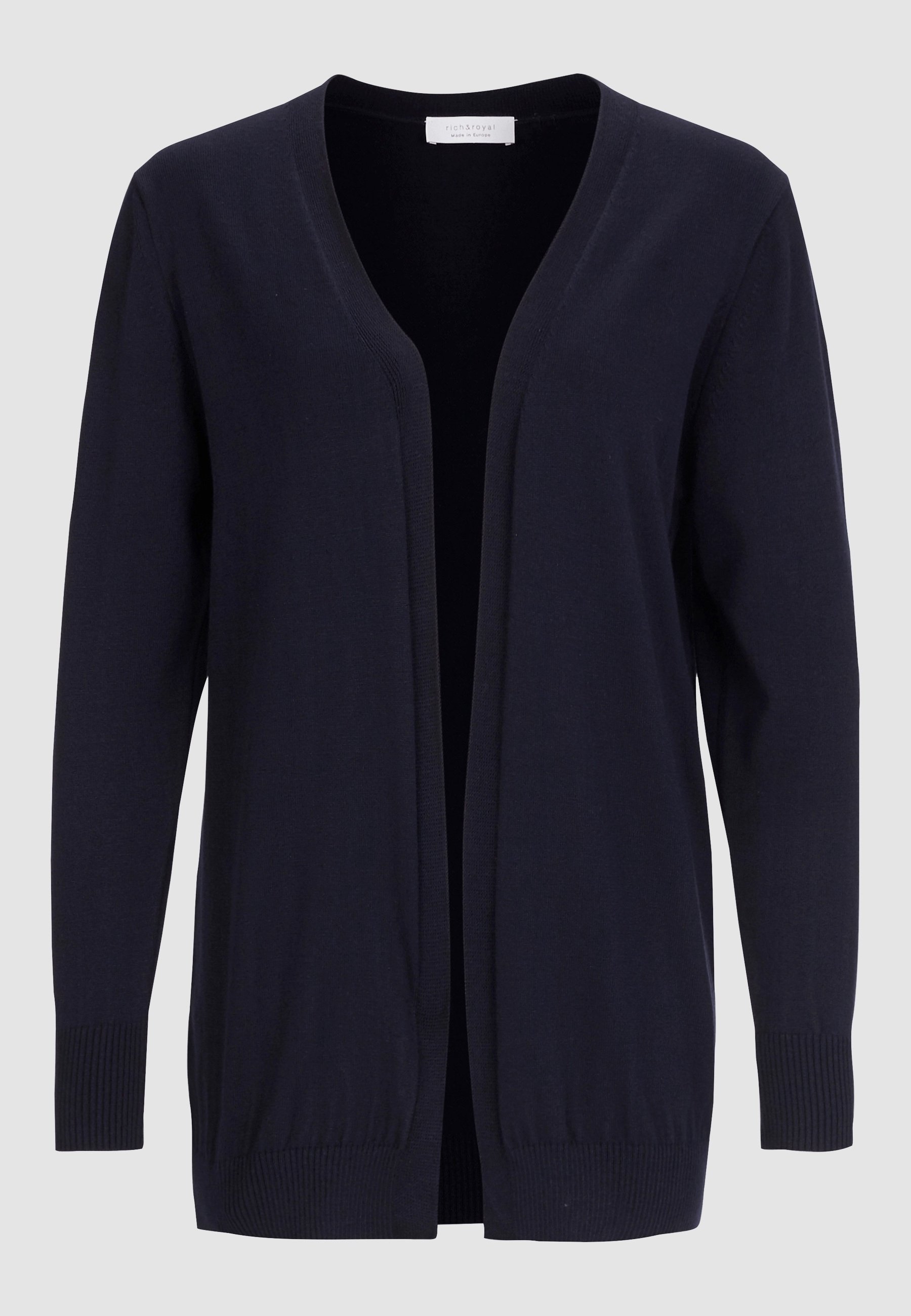 Rijke en koninklijke cardigan - donkerblauw