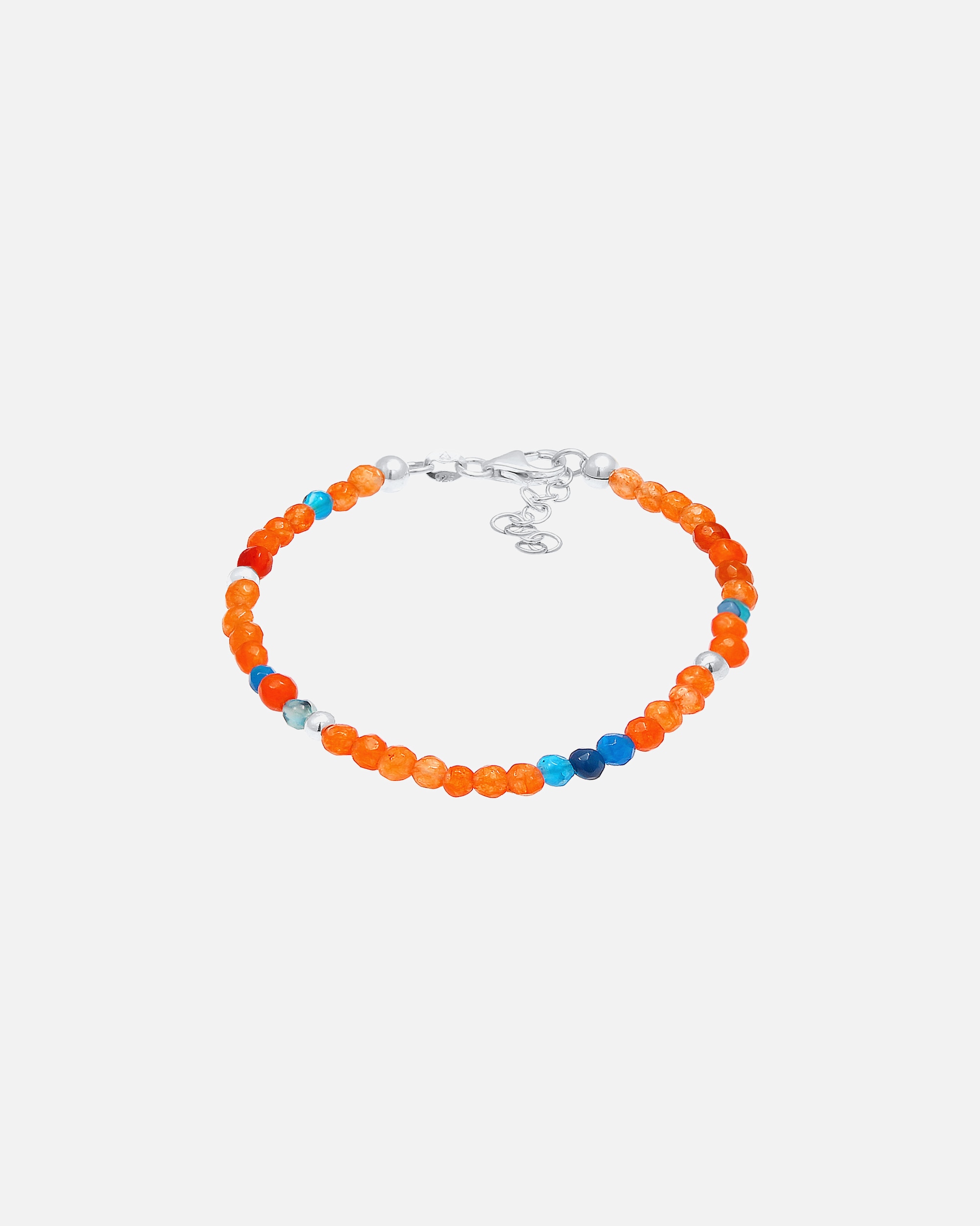 Nenalina Boules d'agate pour femmes, perles de plage colorées en 925/1000 argent massif