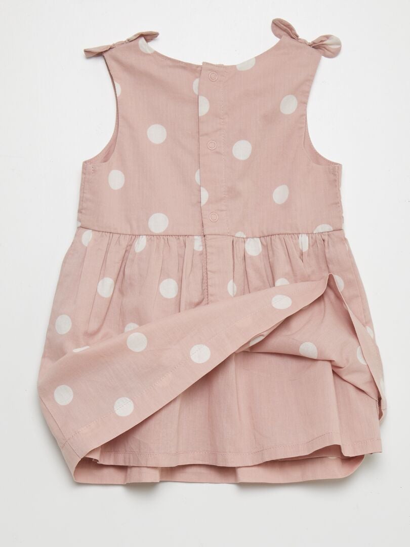 Mouwloze jurk met patroon - ROZE