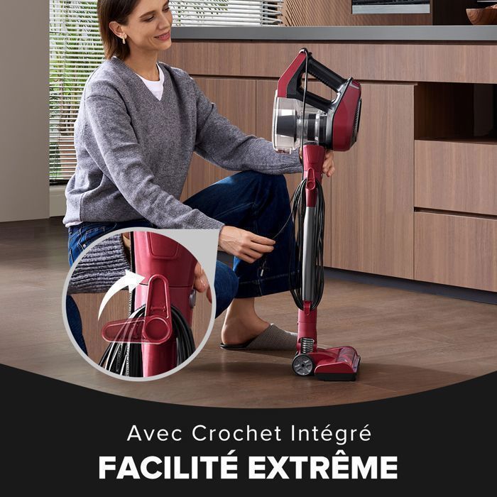 VACTIDY Blitz C8 - Corded Stick Vacuum Cleaner - 200 AW, 70 kPa, 500 W - 7 m Long Cable (Covering 160 m²) - 1.5 L Capacity