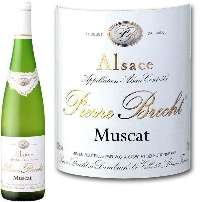 Vino blanco Pierre Brecht Muscat - Alsacia 2023