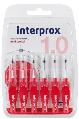 Escovas interdentais Interprox Mini Conical 6 vermelhas