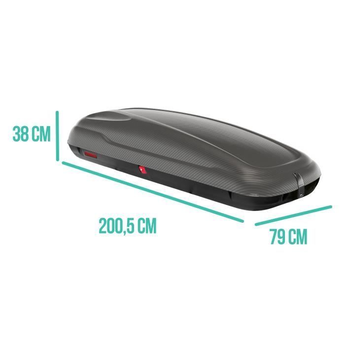 Roof box - STORAG - 480L - Carbon - Rigid - Universal