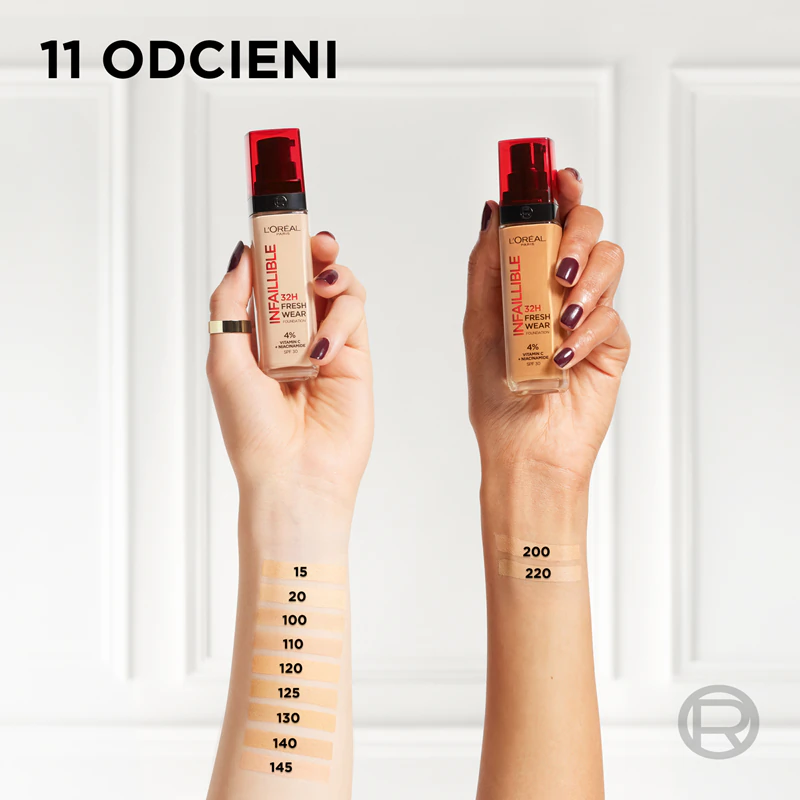 Base líquida de longa duração L'Oréal Paris Infaillible 32H Fresh Wear