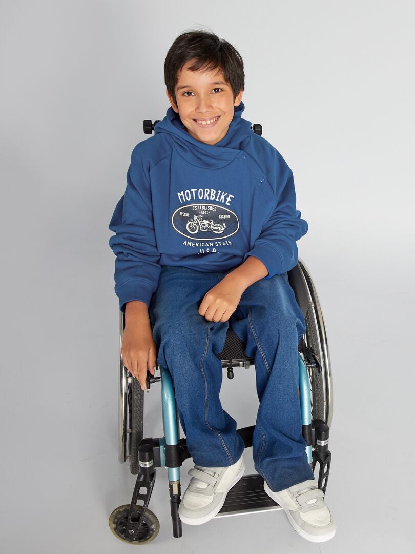 Fleece hoodie - Gemakkelijk aan te trekken - WIT