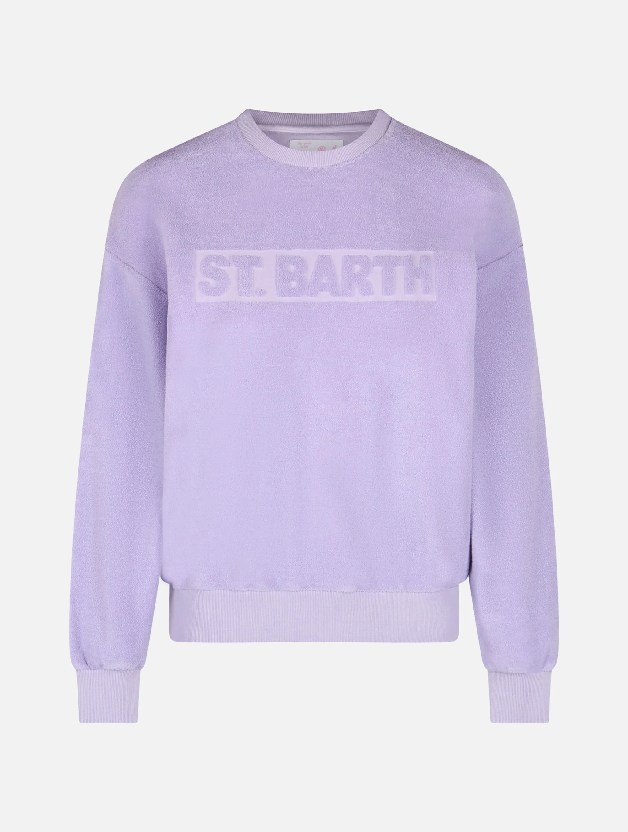 Stardust damessweatshirt in lila katoenen badstof