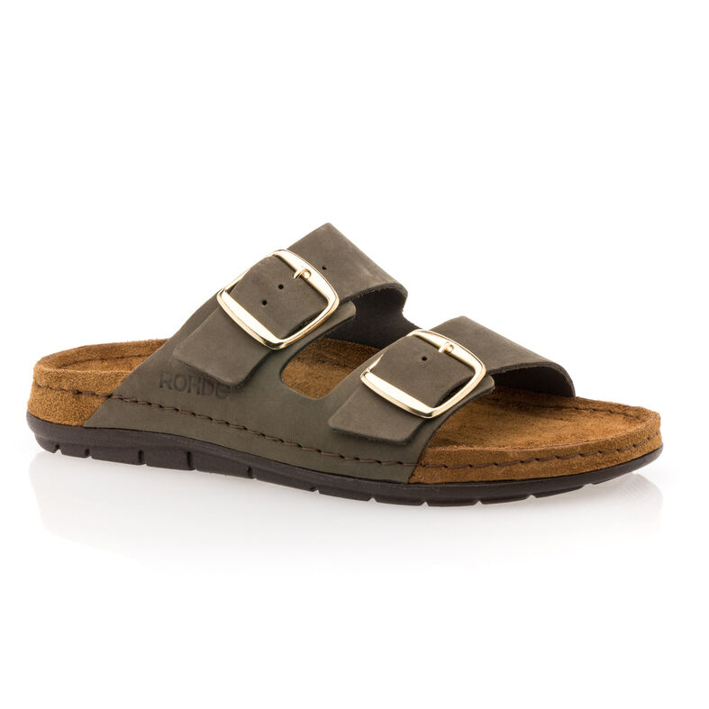 Sandalias verdes para mujer / Zapatos de punta abierta