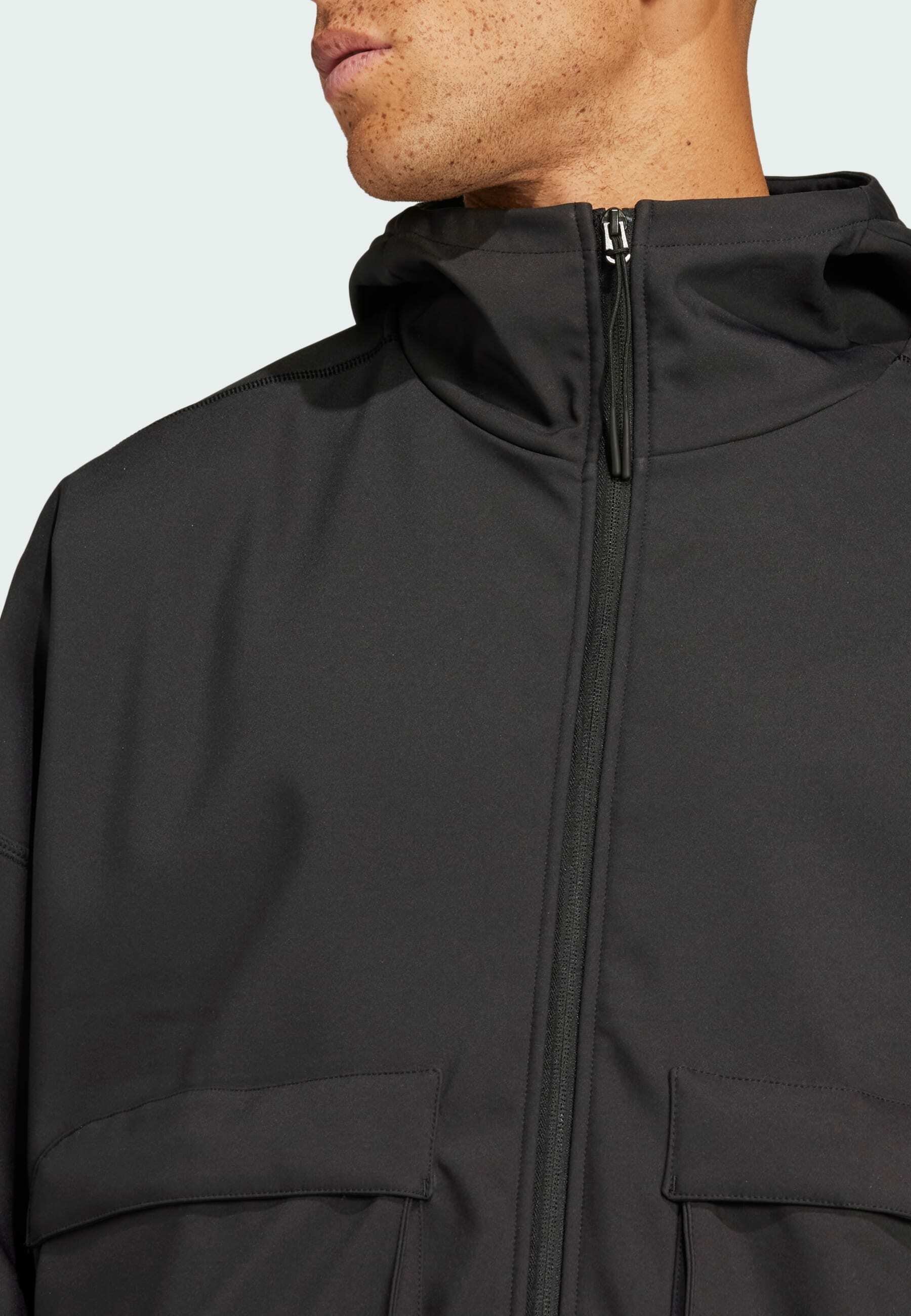 adidas Sportswear CITY ESCAPE PREMIUM FULL-ZIP - Kurtka wodoodporna - czarna