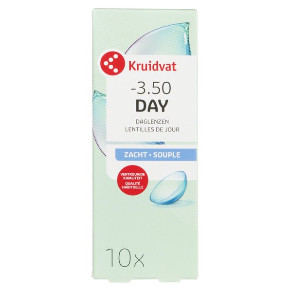 Kruidvat Opticare -3.50 Mjuka endagslinser<br>Medicinteknisk produkt - 10 stycken