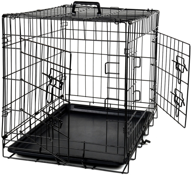 Klatka metalowa kojec transporter dla psa kota zwierząt 63x44x50cm M/L