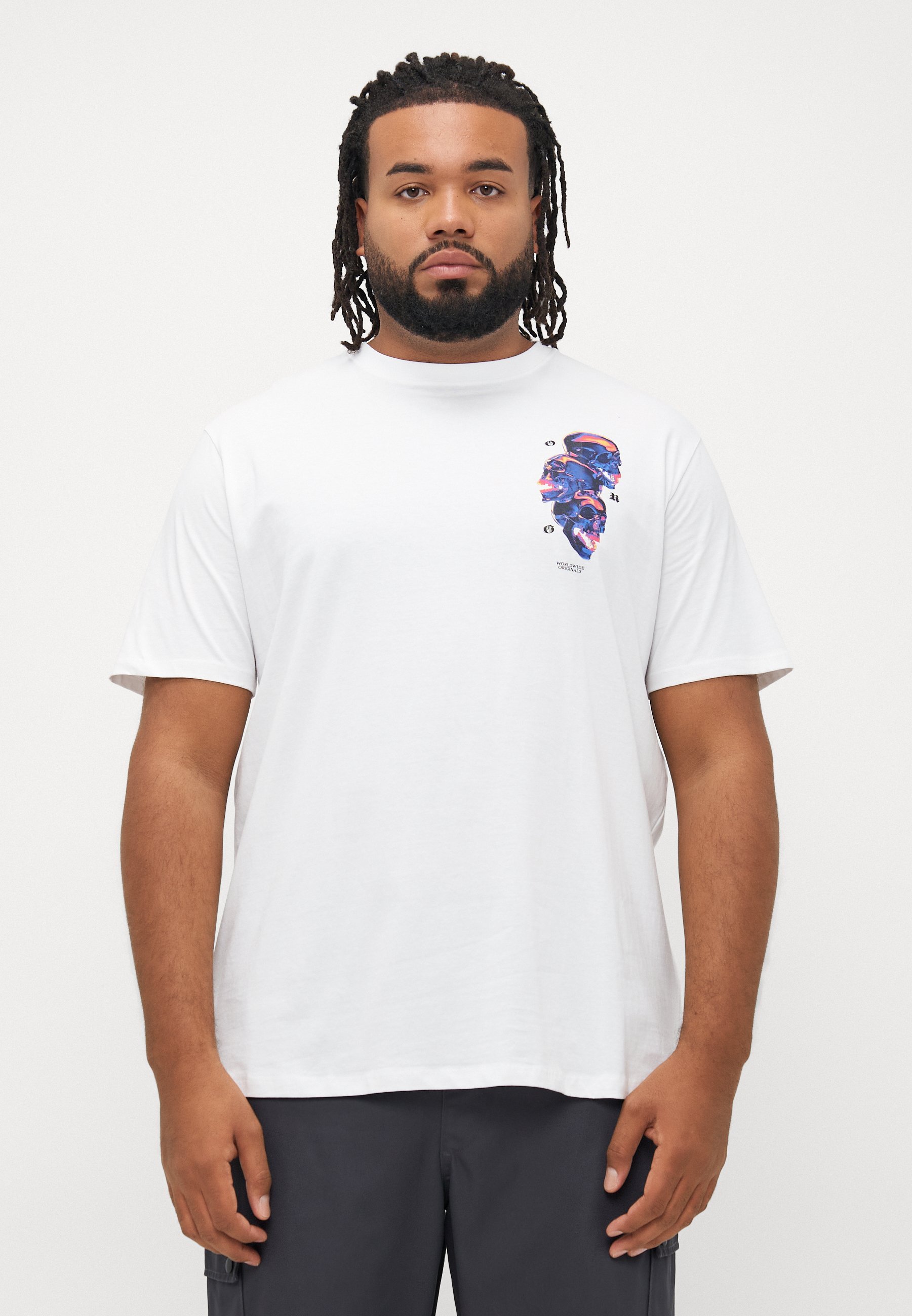 Jack & Jones JORSTEEL GALLERY T-shirt - T-shirt met print - wit