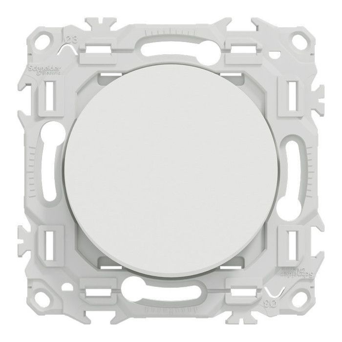 Tweewegschakelaar - Schneider - Odace - Wit - Multifunctioneel - Verlichte LED