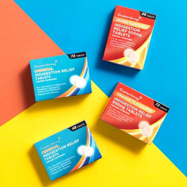 Compresse antiacide alla menta piperita Superdrug, confezione da 48 pezzi