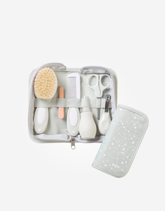 Trousse de toilette pour bébé 10pcs Gris