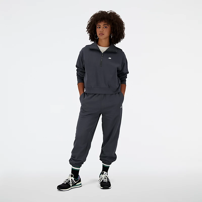 Pantaloni sport pentru femei, din material French Terry remasterizat - BLACKTOP