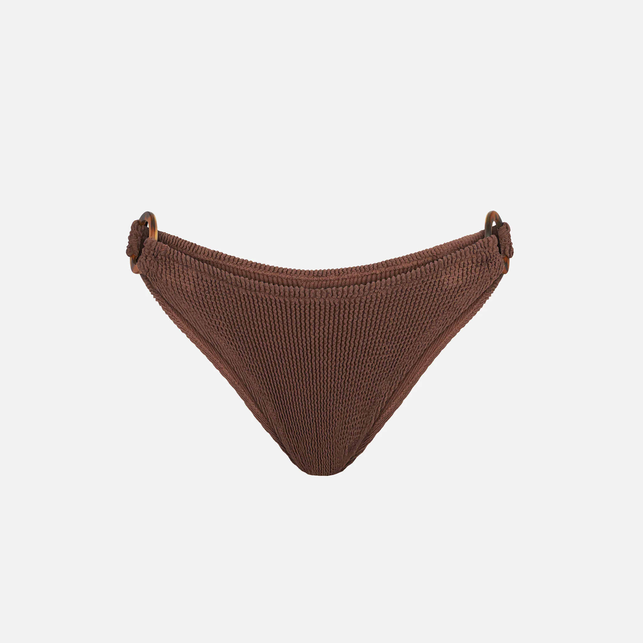 Bañador tipo slip marrón arrugado