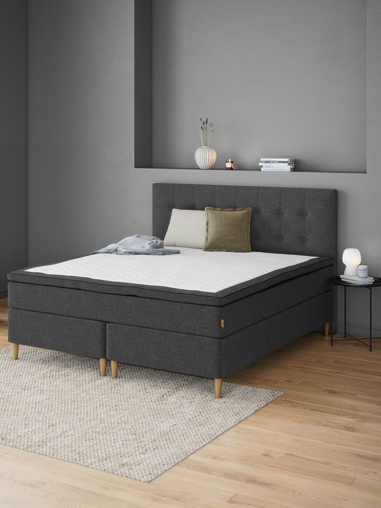 Kontinentinė lova HEMLA GC75 auksinė 150x200 HEMLA GC75 pilka-40 lateksas