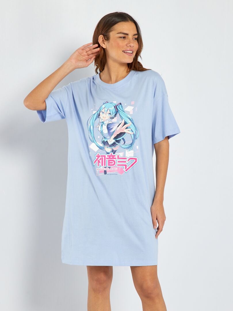 Hatsune Miku Oversized Nachtjapon - ZWART