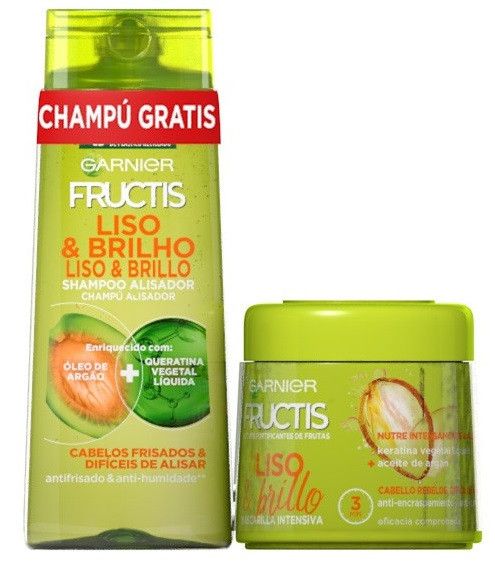 „Fructis Smooth & Shine“ dvigubo poveikio šampūno kaukė