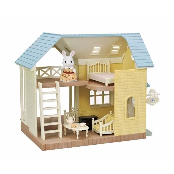 The Blue Roof Cottage Playset - SYLVANIAN FAMILIES - 5671 - For Children Ages 5 and Up - Furniture Included