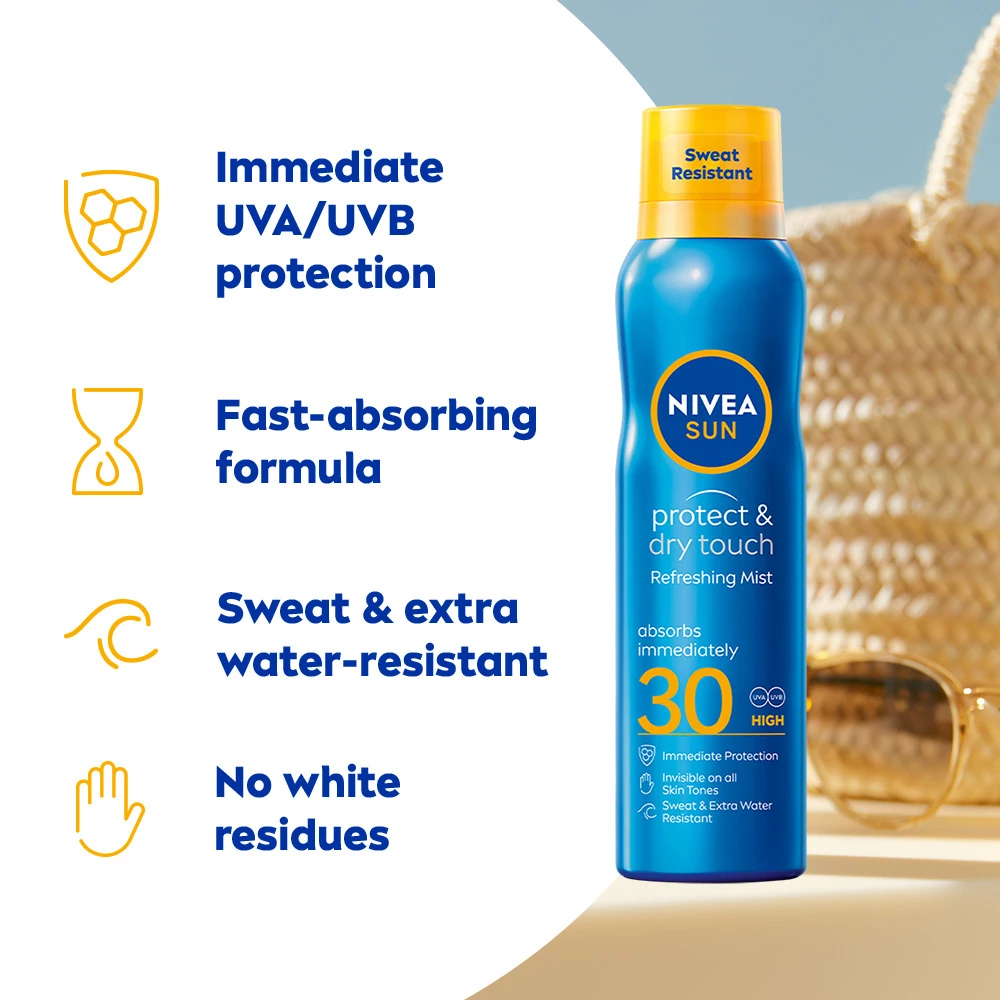 NIVEA Védő és Frissítő Hűsítő Permet SPF30 200 ml