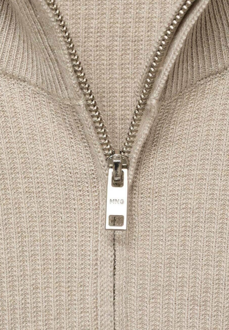 Mango met ritssluiting in de hals - Trui - beige