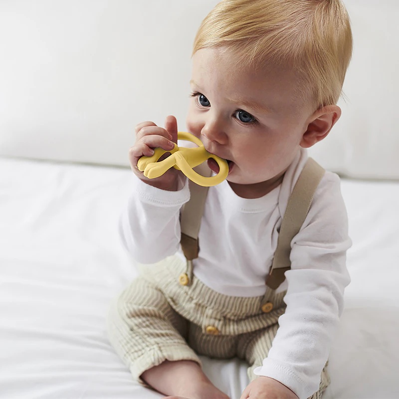 „Matchstick Monkey Monkey Teether“ 2 viename kramtukas su šepetėliu
