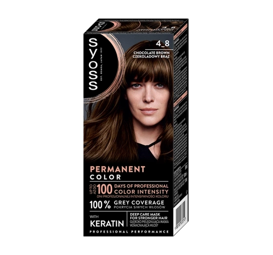 Syoss Permanent Color trwała farba do włosów 4_8 Czekoladowy Brąz