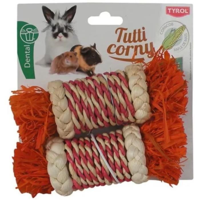 Rodent accessory - TYROL - Corn husk bundles x2 - 17 x 5.6 x 5.6 cm