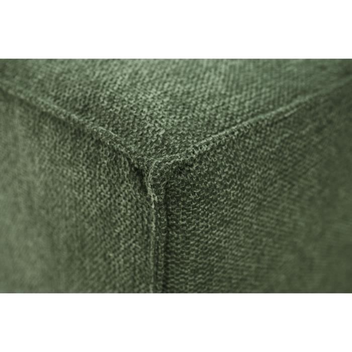 Sofá convertible de 3 plazas JOSH - Tela Loft Olive - Compartimento de almacenamiento - Ancho 239 x Profundidad 117 x Alto 65 cm