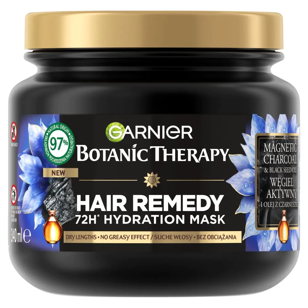 Garnier Botanic Therapy Maska do włosów, Węgiel Aktywny i Olej z Czarnuszki