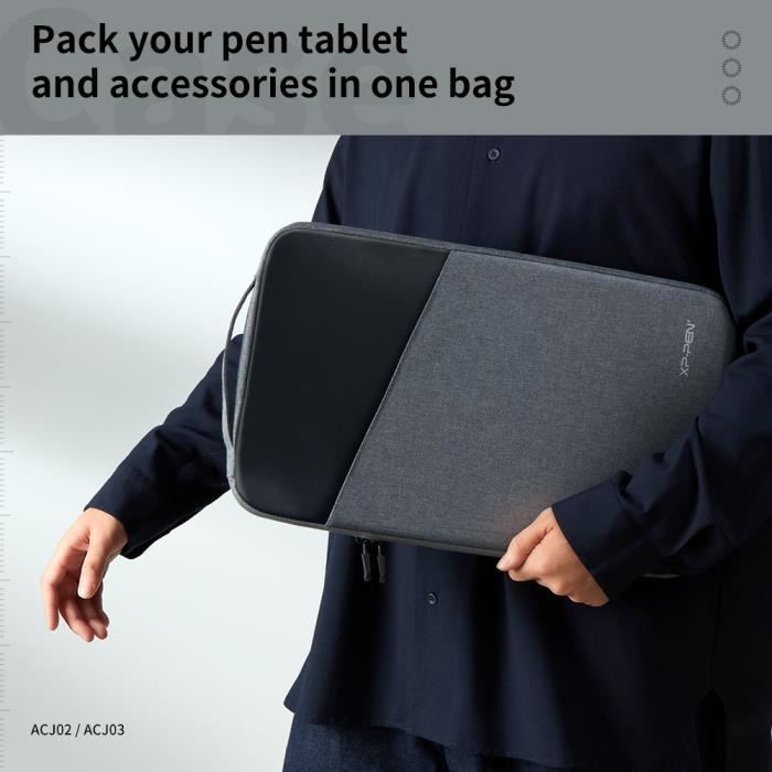 XP-PEN ACJ02 Sanc de Rangement Sac de Protection pour Tablette Graphique en 12 Pouces 13 Pouces - Artist 12/12Pro/12 2nd / Artist